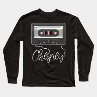 Love Music Chesney Proud Name Awesome Cassette Long Sleeve T-Shirt